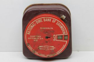 Rare 1950 ' s National Dime Bank of Shamokin PA Add - o - Matic,  Key FDIC Steel Prod. 2