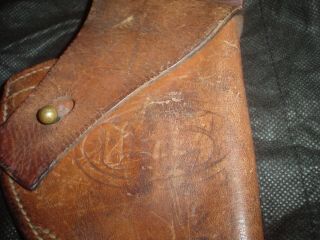 VTG.  WWII US MILITARY TEXTAN 1942 LEATHER HOLSTER FOR 1917 COLT & S&W REVOLVER? 2