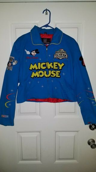 Mickey Mouse Disney 2004 Daytona 500 Nascar Jacket Disney Womans Xl Vintage