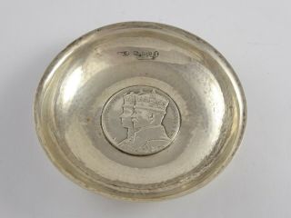 Smart R E Stone Solid Sterling Silver Dish Coronation Coin Set 1935