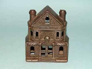 Victorian House Cast Iron Bank J.  E.  Stevens Small Version