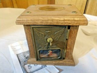 Vintage 1892 - 1895 Federal Eagle Post Office Box Door Yale And Towne Coin Bank
