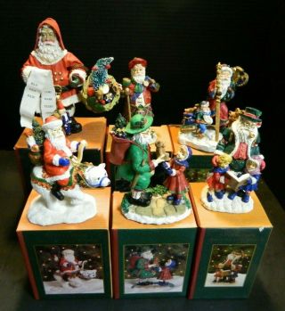 Vintage Set Of (6) Santas From Around The World May Department Stores (1994)
