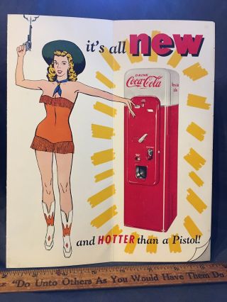 1956 Coca - Cola Vendo 44 Color Glossy Brochure Vmc 44 Machine All Detailed