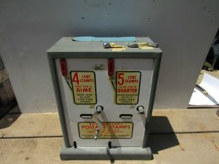 Vintage U.  S.  Post Office Porcelain Postage Stamp Vending Machine