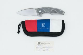 Custom Knife Factory Tashi Bharucha Muscle Knife 89 (3.  9 " Stonewash) Blade