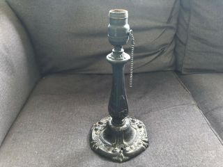 Vintage Cast Iron Parlor / Table Lamp Base Ornate Art Nouveau
