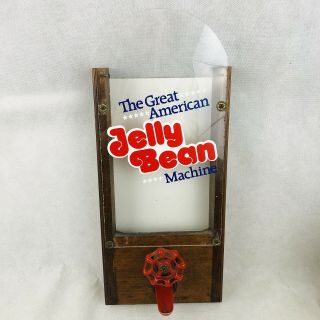 Vintage Great American Jelly Bean Machine Wall Mounted Wood Candy Dispenser