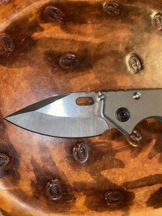 STRIDER AR.  75 Titanium Frame Lock Folding Knife Bronze CPM - 35VN cond 2