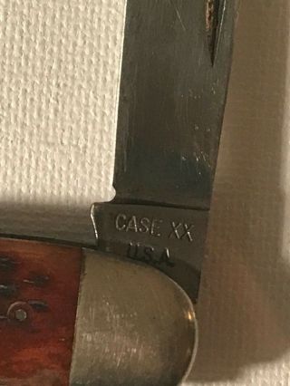 Vintage Case XX Redbone Whittler Knife 6380 Made after 1965 - 1969 3