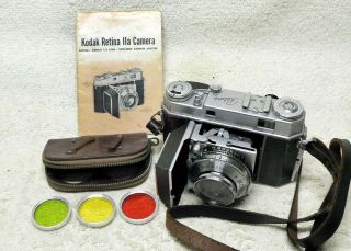 Vintage Kodak Retina Iia 35mm Rangefinder Camera W/ Xenon 50mm F/2 Lens &