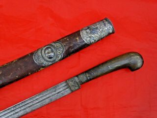 FINE ANTIQUE RUSSIAN CAUCASIAN SILVER NIELLO SHASHKA SWORD shasqua dagger blade 6