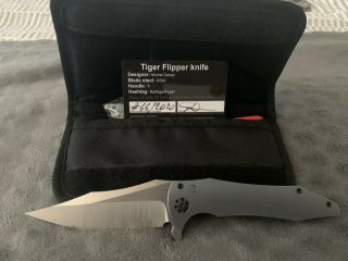 Custom Knife Factory Ckf / Gavko Tiger Flipper