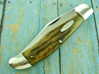 Vintage Case Xx 1920 - 40 Green Bone 6165 Folding Hunter Jack Knife Knives