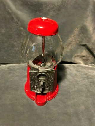 Vintage Carousel Ind Red Gumball Machine Collectible Quarter Dime Nickel Cent