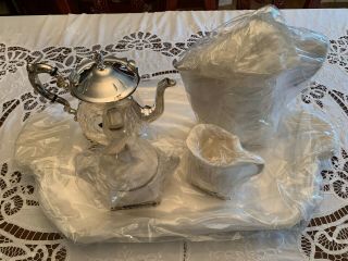 Antique 30 - year Vintage Towle Silverplated 5 Piece Coffee/Tea Set 3