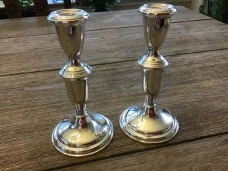 Vintage Empire 620 Sterling Silver Candlesticks Weighted 6 - 1/4” Candle Holders