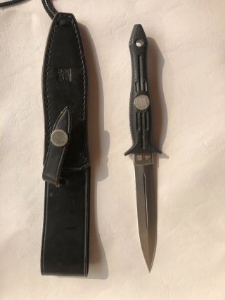 Vintage 1980’ Al Mar Seki Japan Dagger Knife,  Sheath.