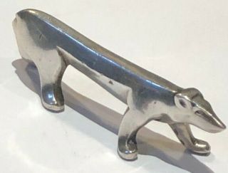 Rare 1930s Art Deco Bear Knife Rest Silver Plated On Bronze O.  Gallia Christofle