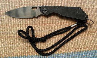 Vintage Strider Sng Spear Point Black G10 Tiger Stripe Folding Knife