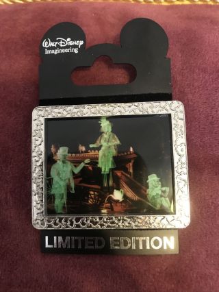Wdi Haunted Mansion Tea Time Ghosts Pin On Card Pin 66543 Limited Edition 300