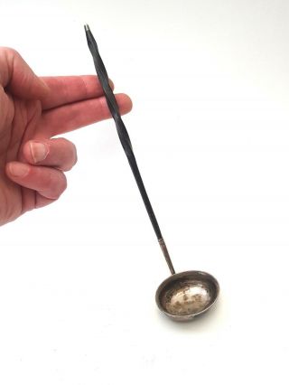 Antique - Georgian - Handsome Small Bachelors Solid Silver Toddy Ladle - Circa 1820 