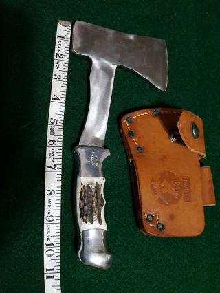 Vintage R.  H.  Ruana 22h Hatchet W/sheath M Stamp Knife 22 H Made In Montana