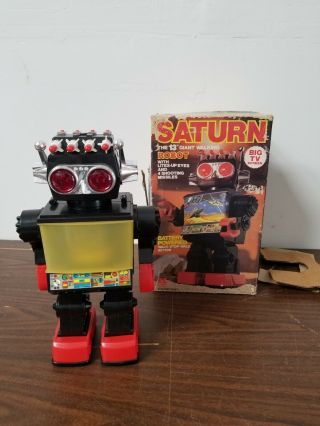 Vintage Saturn 13 " Giant Walking Robot W/box