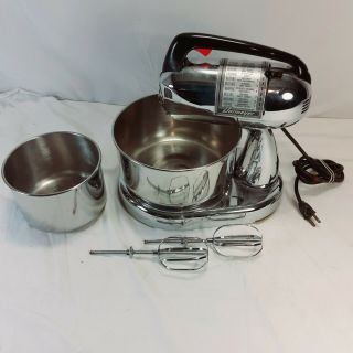 Vintage Dormeyer Silver - Chef 4300 Stand Mixer With Bowls And Beaters Vgc