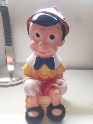 Vintage 1980s Walt Disney Pinocchio Piggy Bank