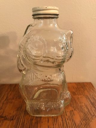 Vintage Grapette Soda Cat Glass Bottle