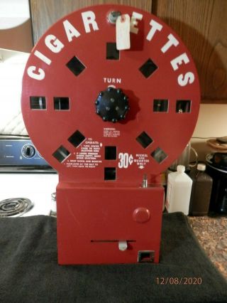 Vintage Dial - A - Smoke Cigarette Vending Machine With Key In