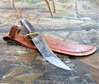 Vintage Western Usa L39 Fix Blade Knife W/original Sheath