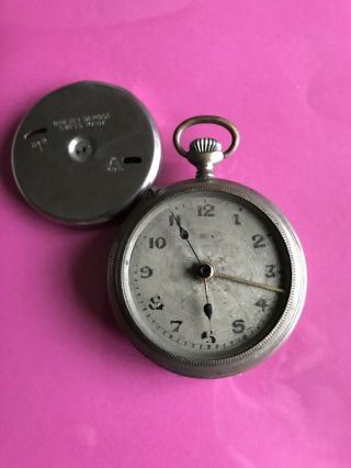 Vintage Brevet Alarm Pocket Watch Ultra Rare For Repair/spares