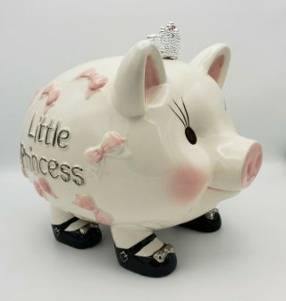 Kids Mud Pie Little Princess Ceramic Piggy Bank Nordstrom Large Pink Pig 10 " Box