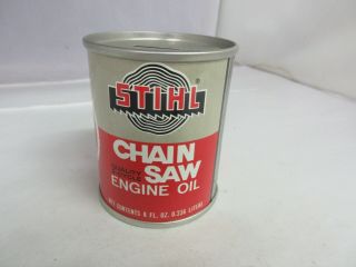 Vintage Advertising Promo Stihl Chain Saw Oil Can Tin Savings Bank M - 374