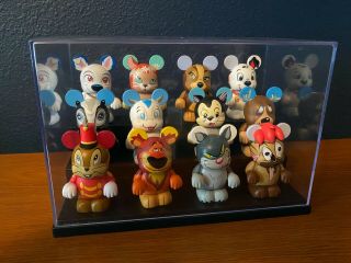 Disney Vinylmations - Whiskers And Tales Set (complete With Chaser And Case)