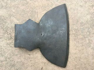 Vintage Hewing Broad Axe Head Cast Steel (i.  Blood) Ballston Ny Usa 6lbs 13oz