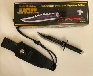 Rambo First Blood Part Ii Survival Knife Sylvester Stallone Signature Edition