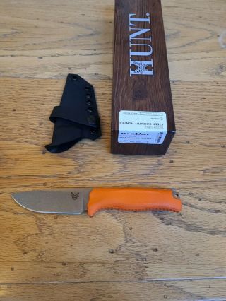 Benchmade Steep Country Hunter Knife 15008 - Org Blue Class Kydex Sheath