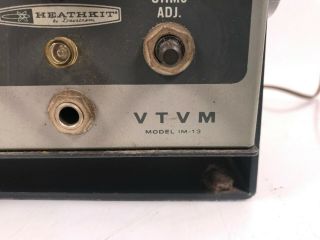 Vintage HEATHKIT Model IM - 13 VTVM Vacuum Tube Voltmeter 3