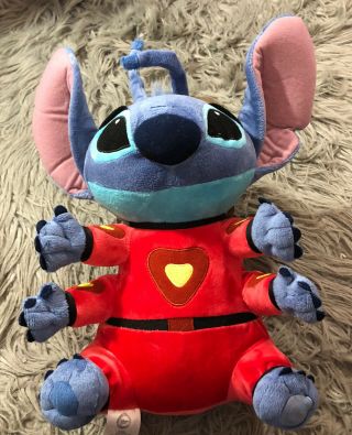 Disney Store Lilo Stitch Plush Experiment 626 Six Arm Alien Red Suit Stuffed 16 "