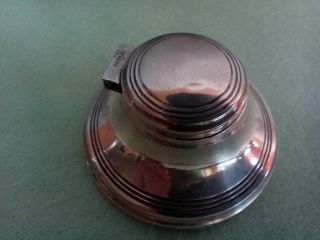Antique George V Silver Inkwell Pot with glass liner - Birmingham 1923 2