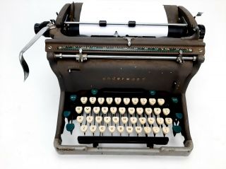 Vintage Heavy Steel Underwood Champion Typewriter - 1920 ' s - 1930 ' s - 2