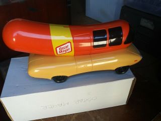 Vintage Oscar Mayer Wienermobile Bank 13 Inches Long,  Hot Dog Advertising Bank 2