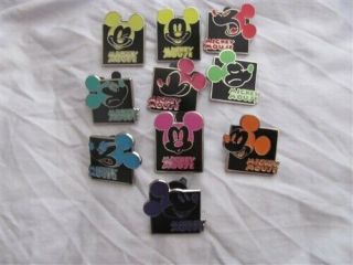 Disney Trading Pins Mickey Expression - Complete Set Of 10 Pins