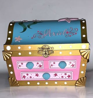 Disney Princess Ariel Little Mermaid Jewelry Box Treasure Chest Music Box