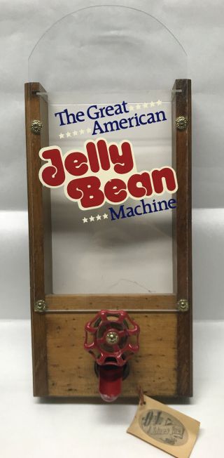 Vintage The Great American Jelly Bean Machine Dispenser With Tag