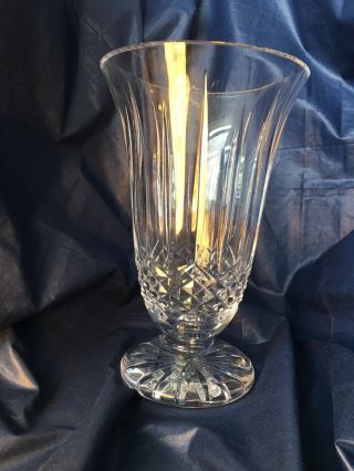 Vintage Waterford Crystal Lismore Flared Footed Vase 9.  75” Crafted In Ireland