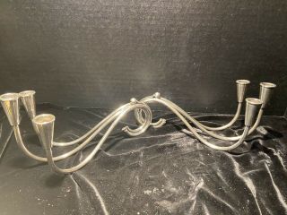 1950s Danish Modern Sterling Silver Candle Holders By Carl Christiansen - A Pair